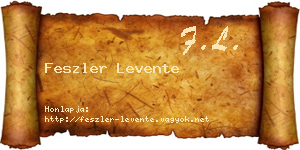 Feszler Levente névjegykártya
