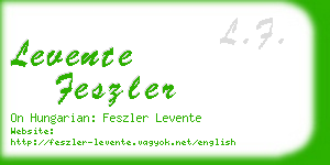 levente feszler business card